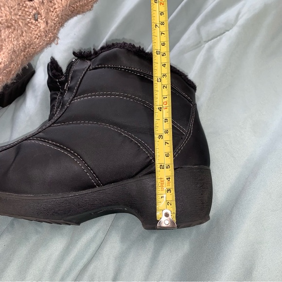 Sporto Zelda2 Black Faux Fur Lined Waterproof Ankle Boots size 7M - Picture 11 of 12